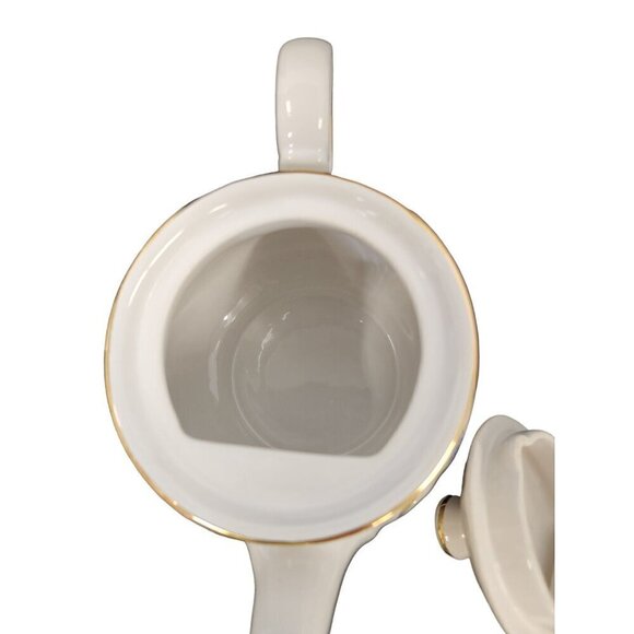 Vintage Royal Oak Floral Porcelain Teapot With Gold Trim - Picture 6 of 11